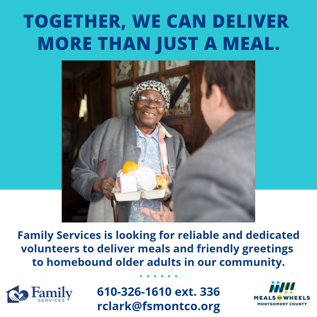Meals on Wheels Needs Volunteers to Deliver Meals in Pottstown Family